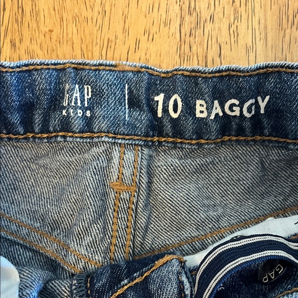 GAP Kids Dark Blue Distressed Baggy Jeans - Picture 5 of 5